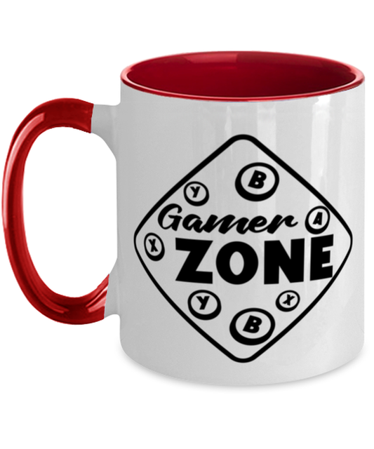 Gamer zone , red Two Tone Coffee Mug. Model 60075