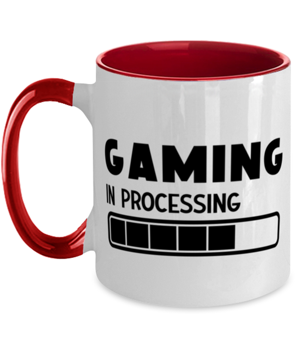 Gaming in processing , red Two Tone Coffee Mug. Model 60075