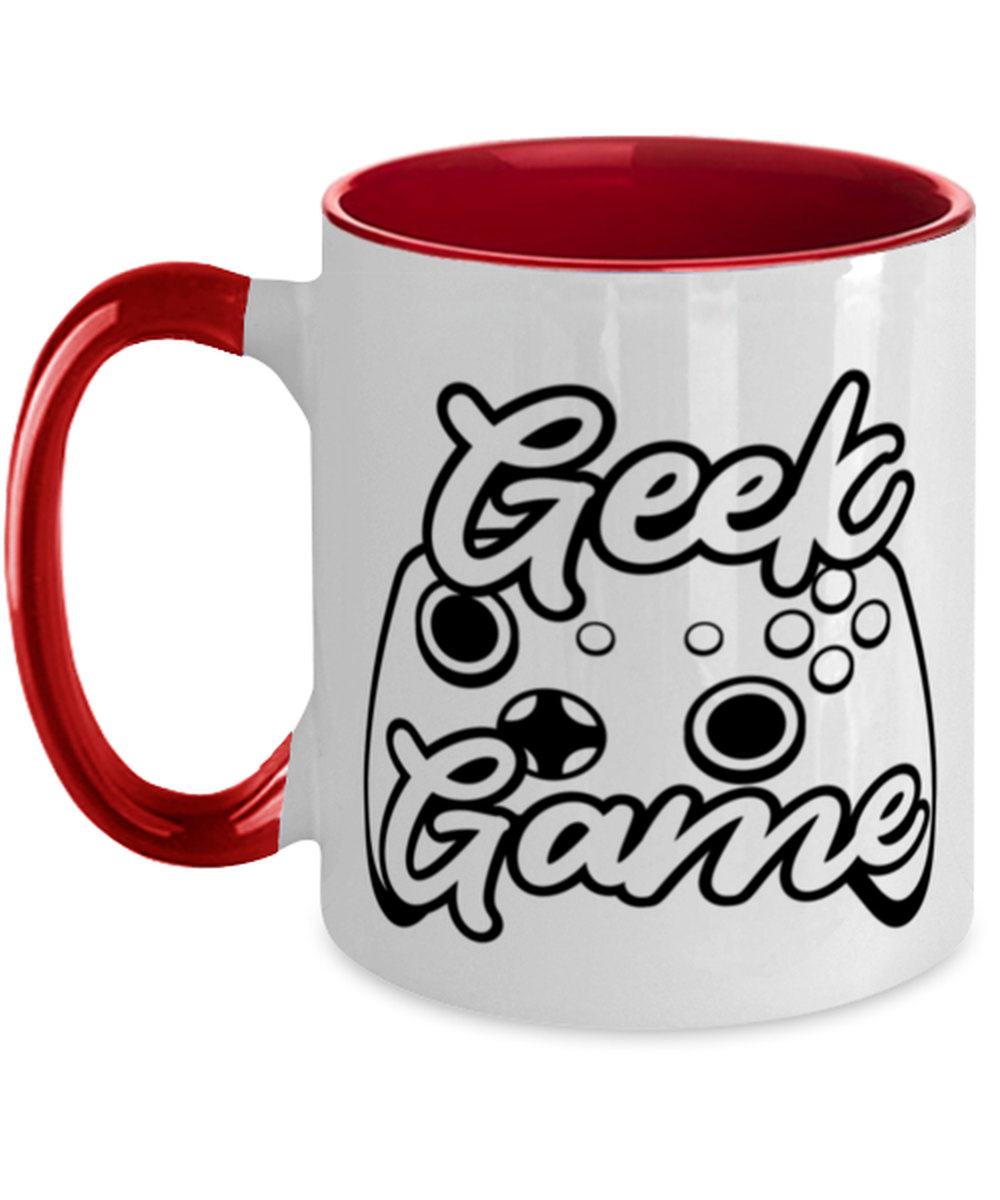 Geek game , red Two Tone Coffee Mug. Model 60075