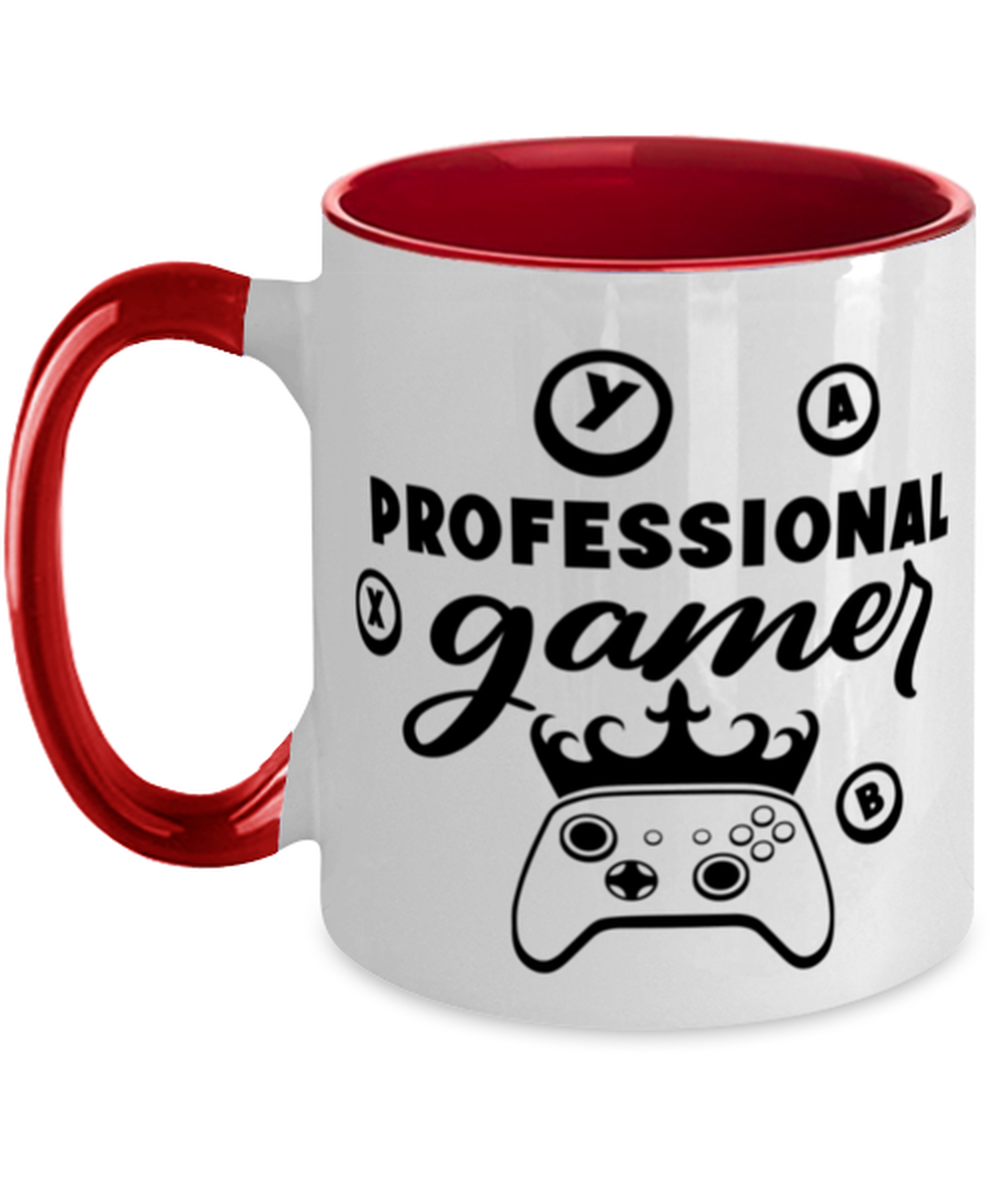 Professional gamer , red Two Tone Coffee Mug. Model 60075