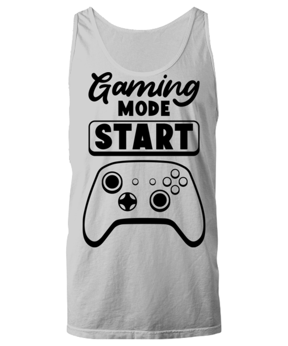 Gaming mode start , ash Unisex Tanktop. Model 60077