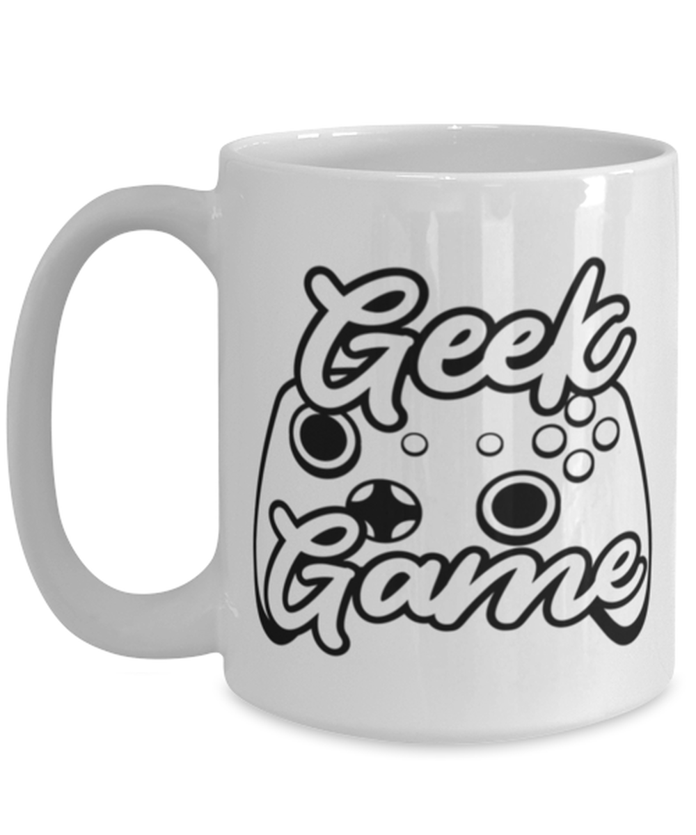 Geek game , white Coffee Mug, Coffee Cup 15oz. Model 60075