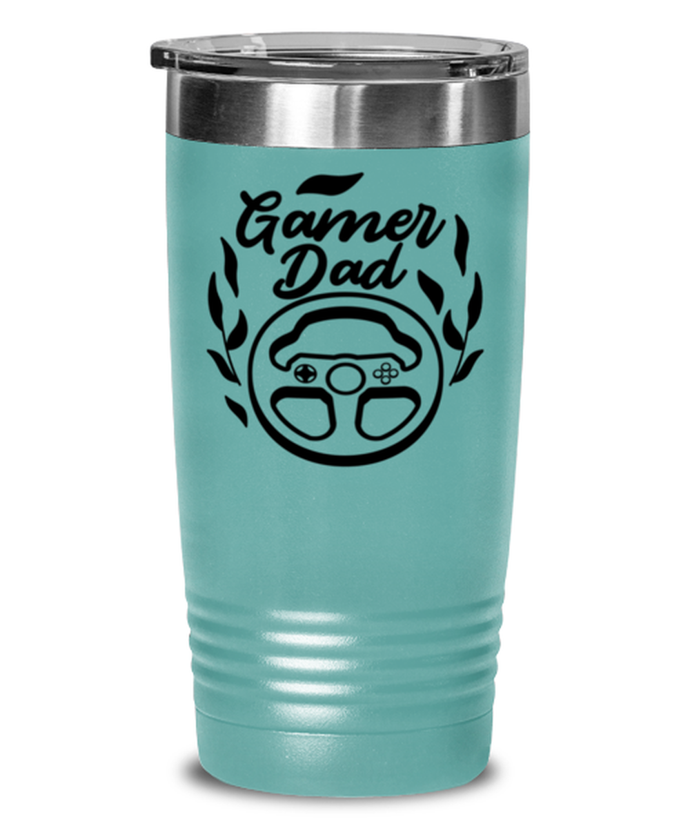 Gamer Dad , teal Tumbler 20oz. Model 60075