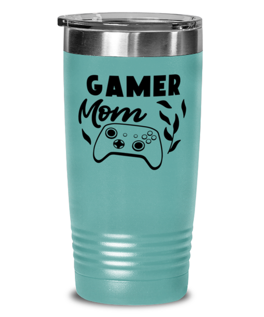Gamer Mom , teal Tumbler 20oz. Model 60075