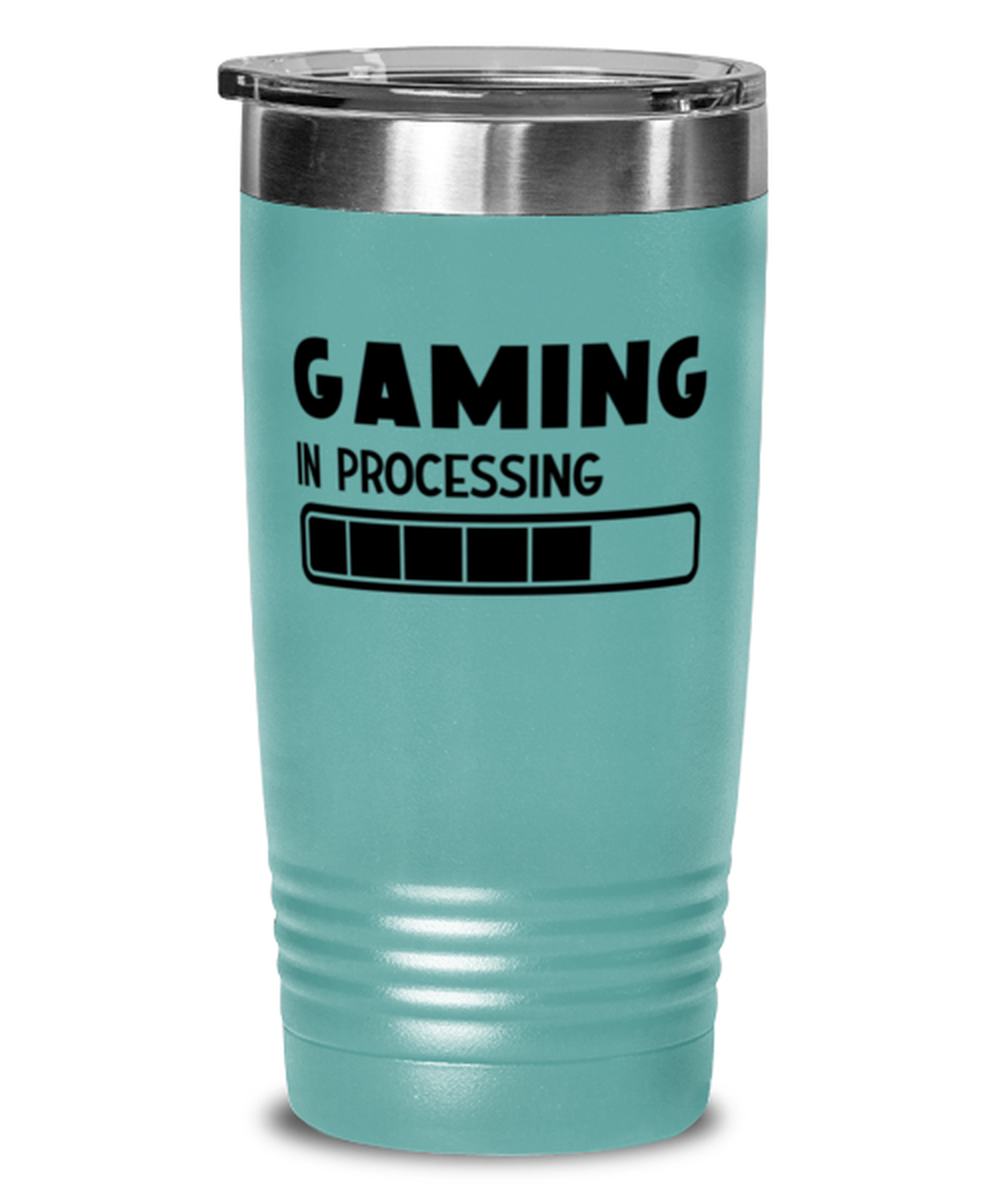 Gaming in processing , teal Tumbler 20oz. Model 60075