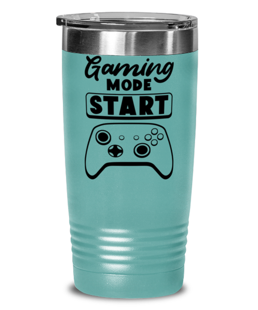 Gaming mode start , teal Tumbler 20oz. Model 60075