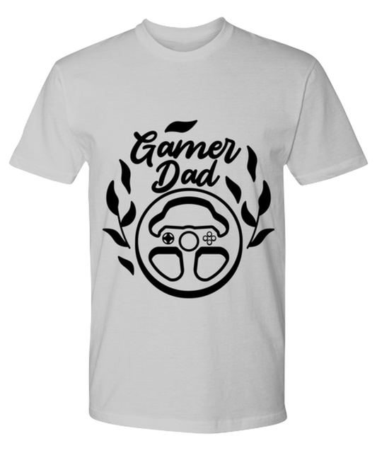 Gamer Dad , ash Premium Tee. Model 60077
