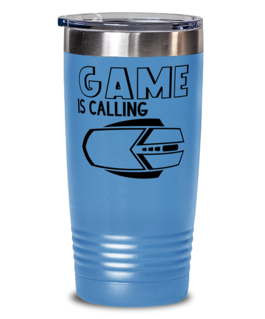 Game is calling , light blue Tumbler 20oz. Model 60075
