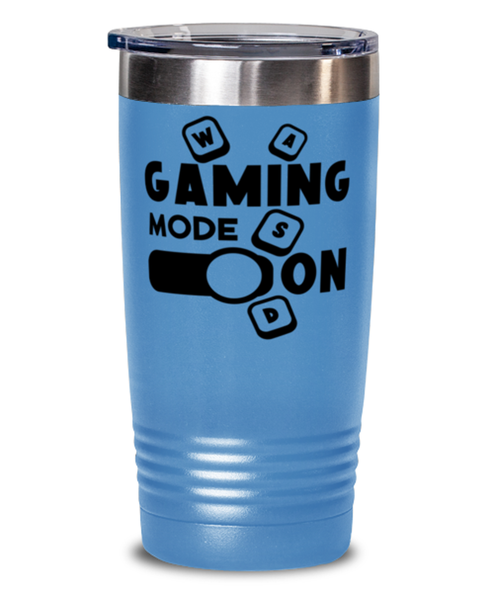 Gaming mode on , light blue Tumbler 20oz. Model 60075