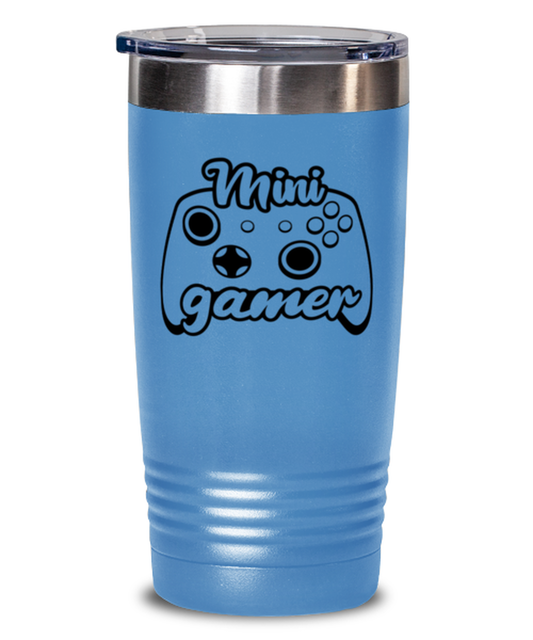Mini gamer , light blue Tumbler 20oz. Model 60075