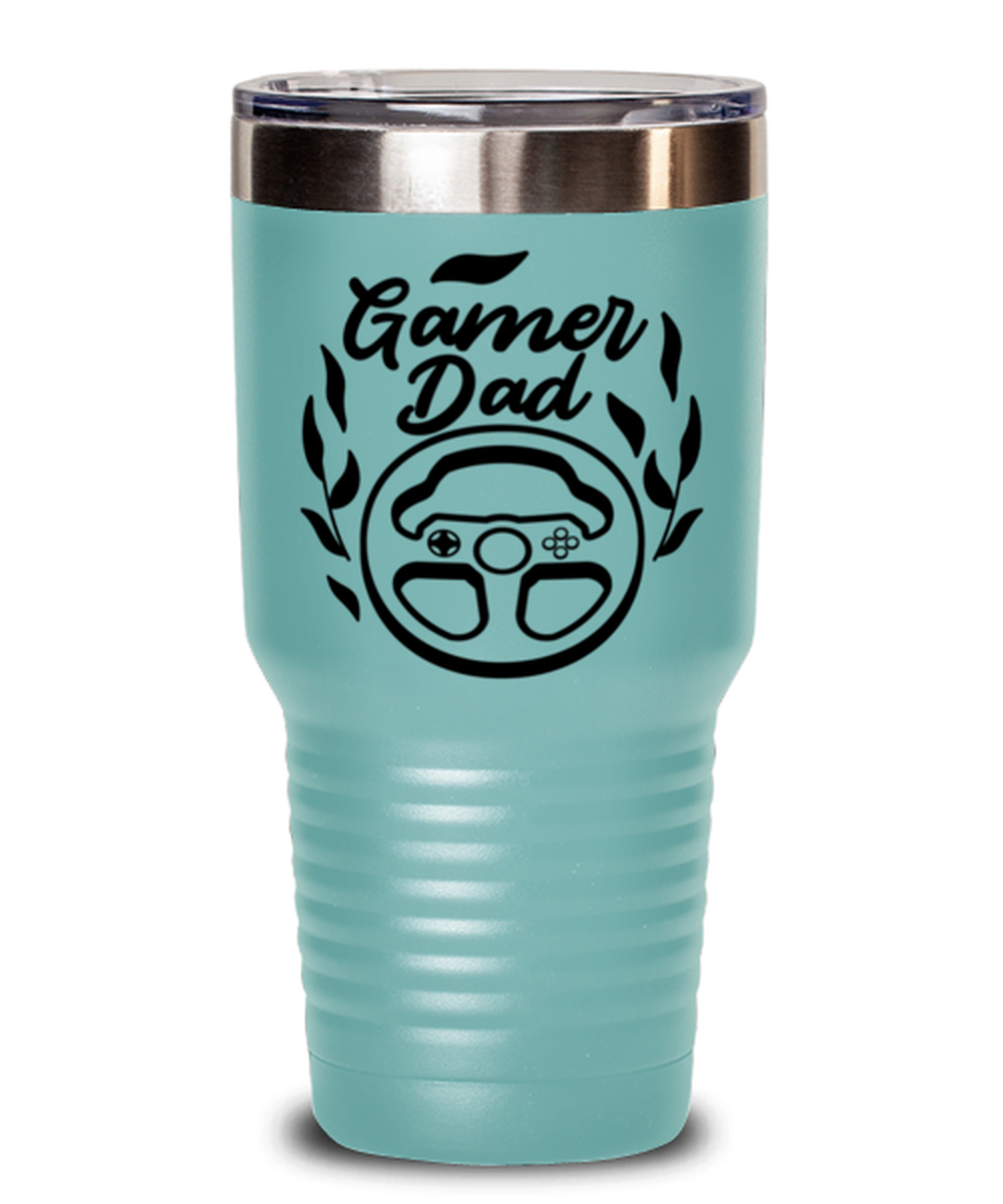 Gamer Dad , teal Tumbler 30oz. Model 60075