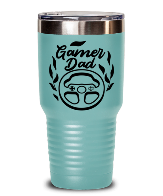 Gamer Dad , teal Tumbler 30oz. Model 60075