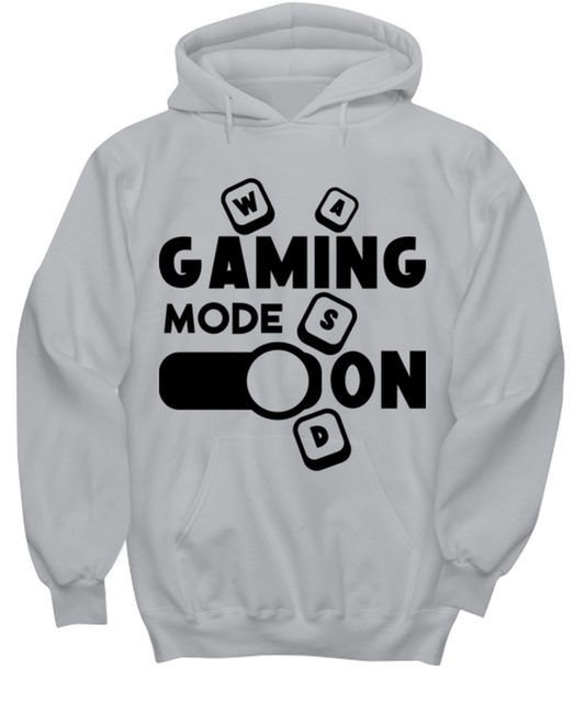 Gaming mode on , ash Hoodie. Model 60077