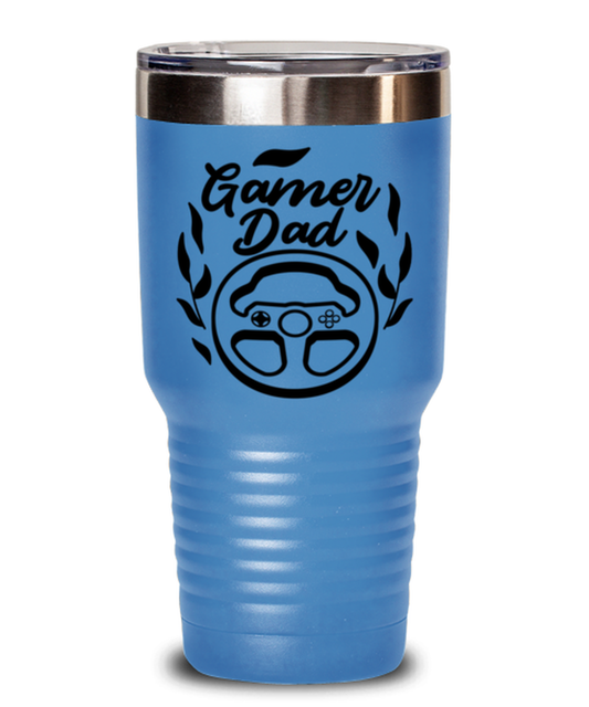 Gamer Dad , light blue Tumbler 30oz. Model 60075