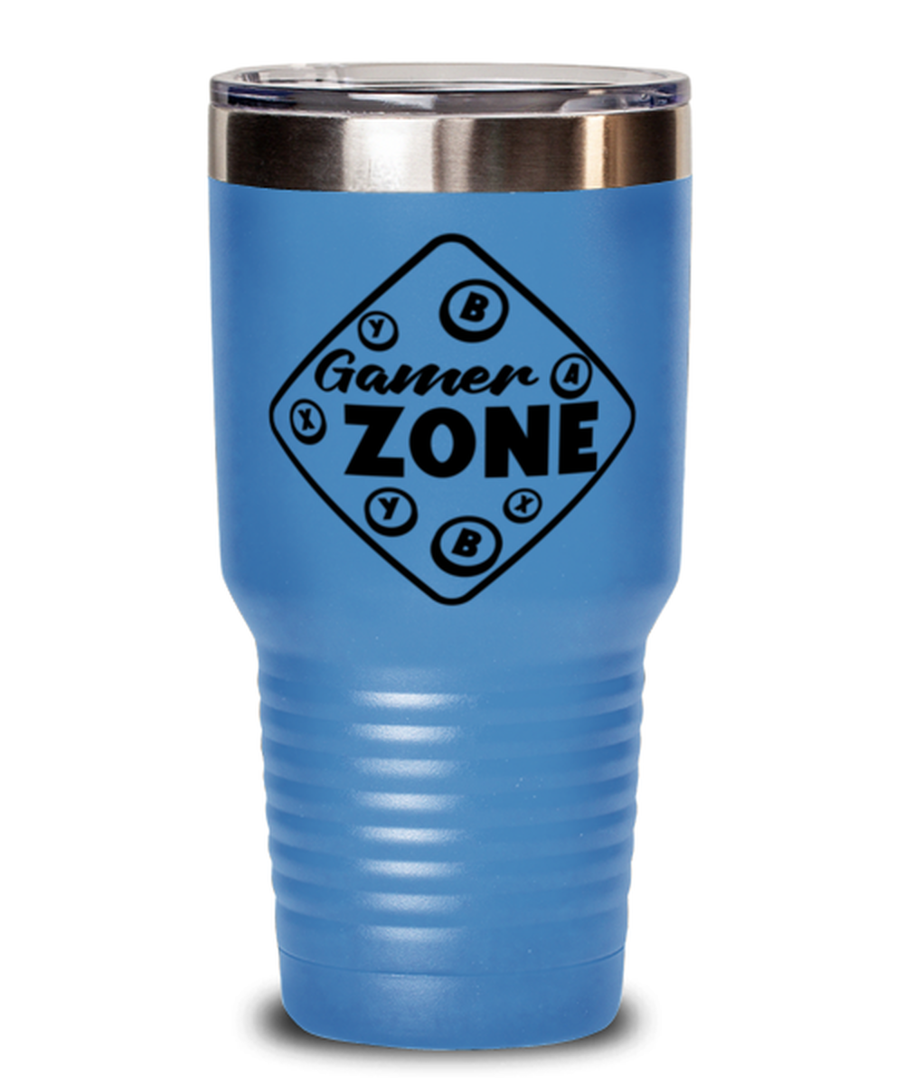 Gamer zone , light blue Tumbler 30oz. Model 60075