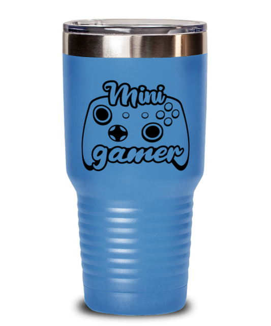 Mini gamer , light blue Tumbler 30oz. Model 60075