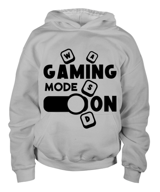 Gaming mode on , ash Youth Hoodie. Model 60077