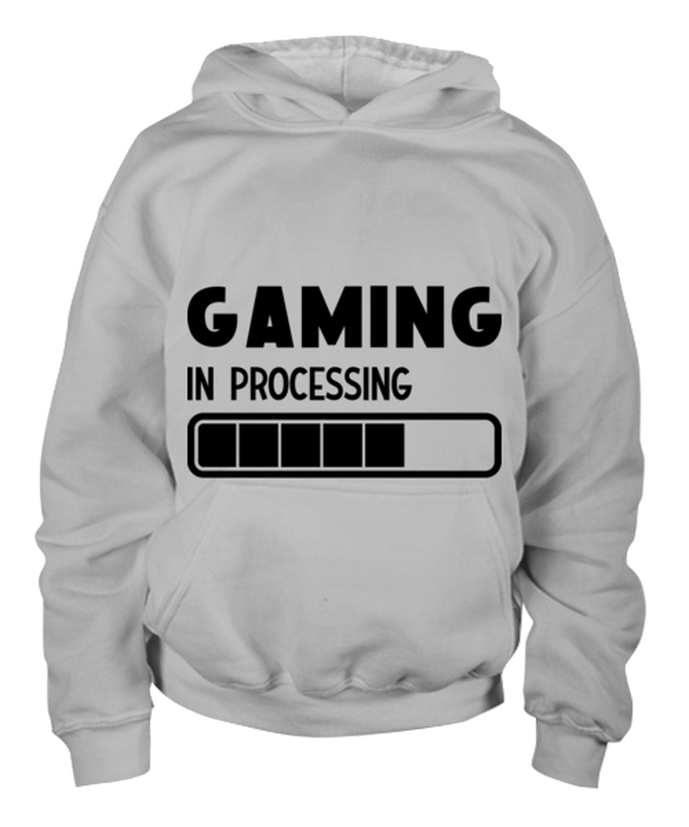 Gaming in processing , ash Youth Hoodie. Model 60077