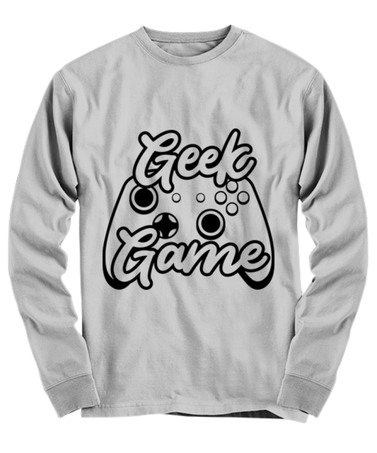 Geek game , ash Long Sleeve Tee. Model 60077