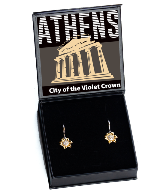 Athens,  Sunflower Earrings. Model 60083