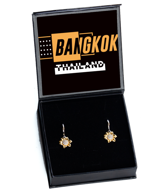 Bangkok,  Sunflower Earrings. Model 60083