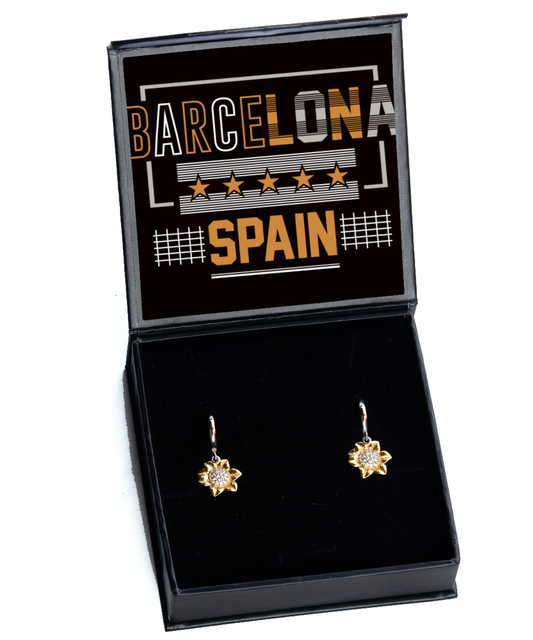 Barcelona,  Sunflower Earrings. Model 60083