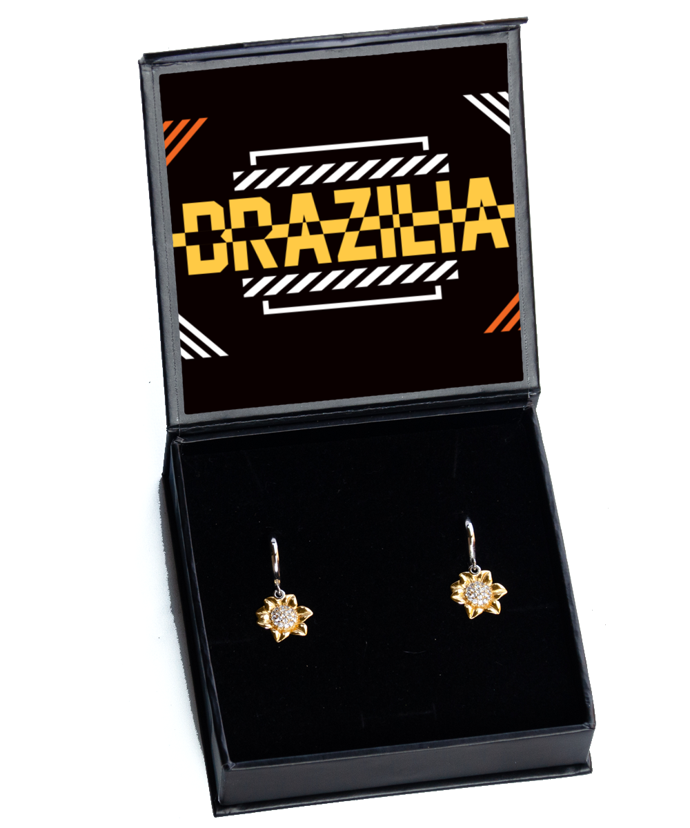 Brazilia,  Sunflower Earrings. Model 60083