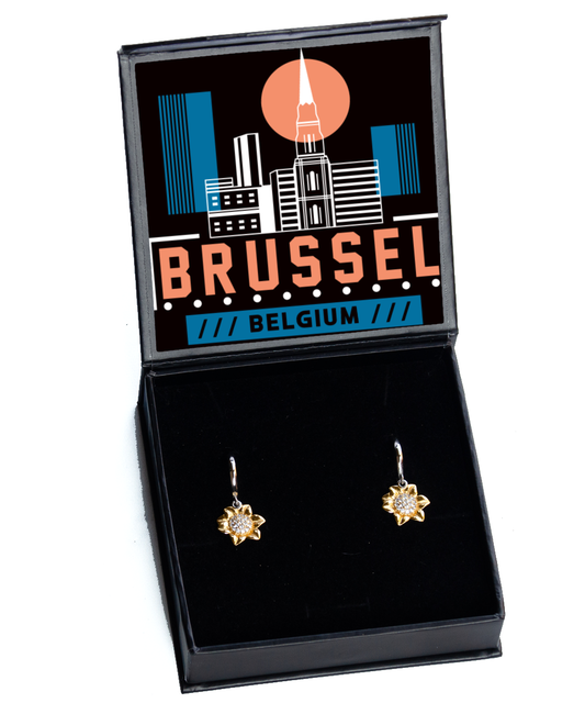 Brussel,  Sunflower Earrings. Model 60083