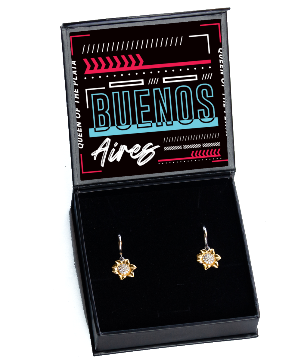 Buenos Aires,  Sunflower Earrings. Model 60083