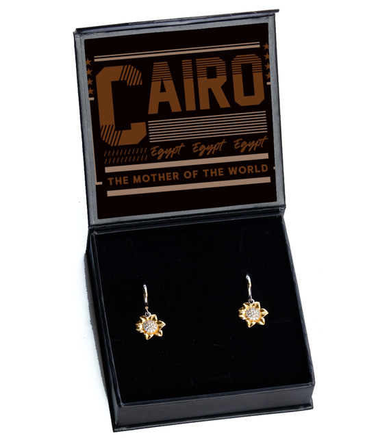 Cairo,  Sunflower Earrings. Model 60083