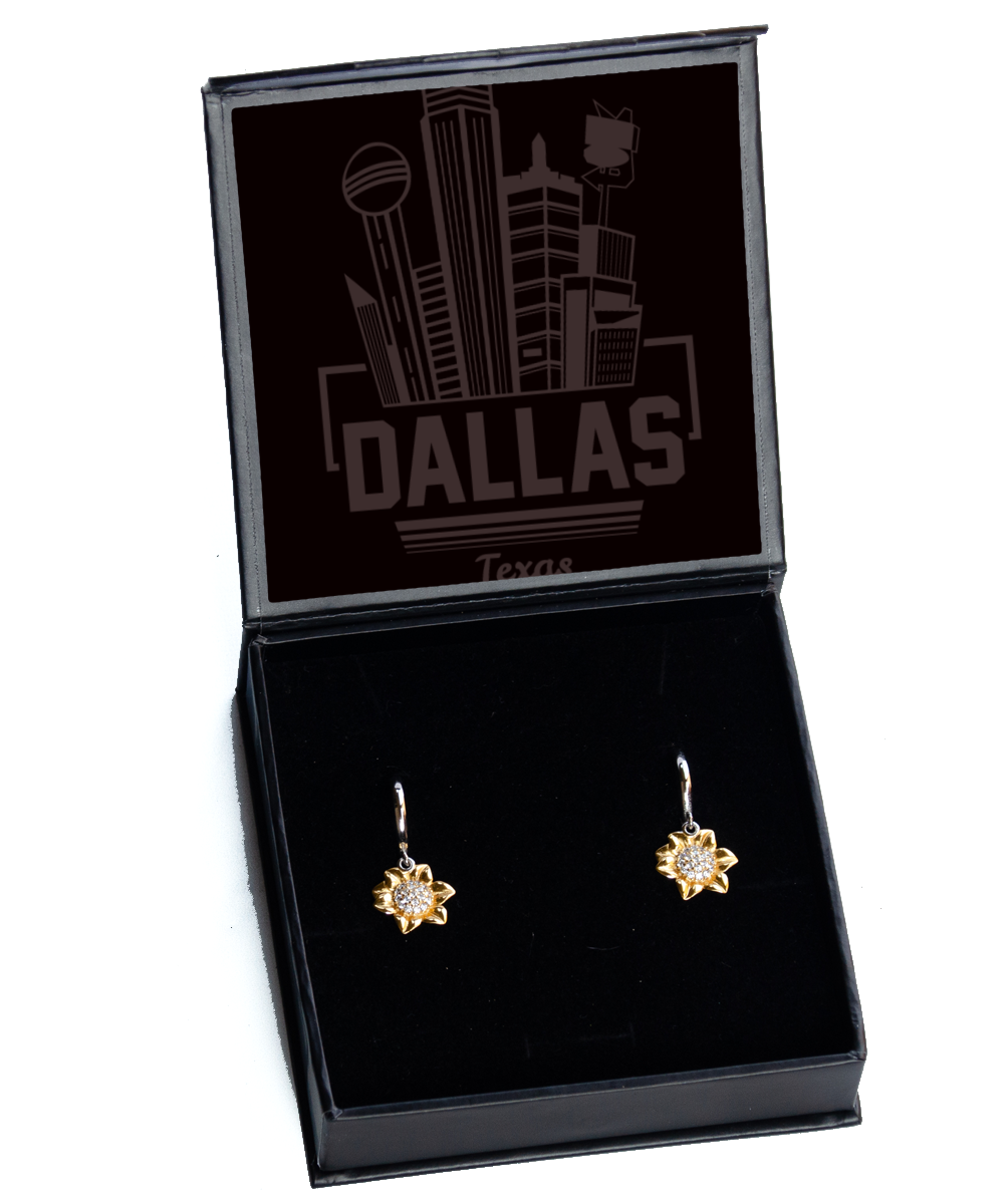 Dallas,  Sunflower Earrings. Model 60083