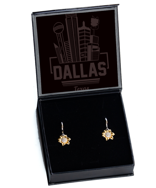 Dallas,  Sunflower Earrings. Model 60083