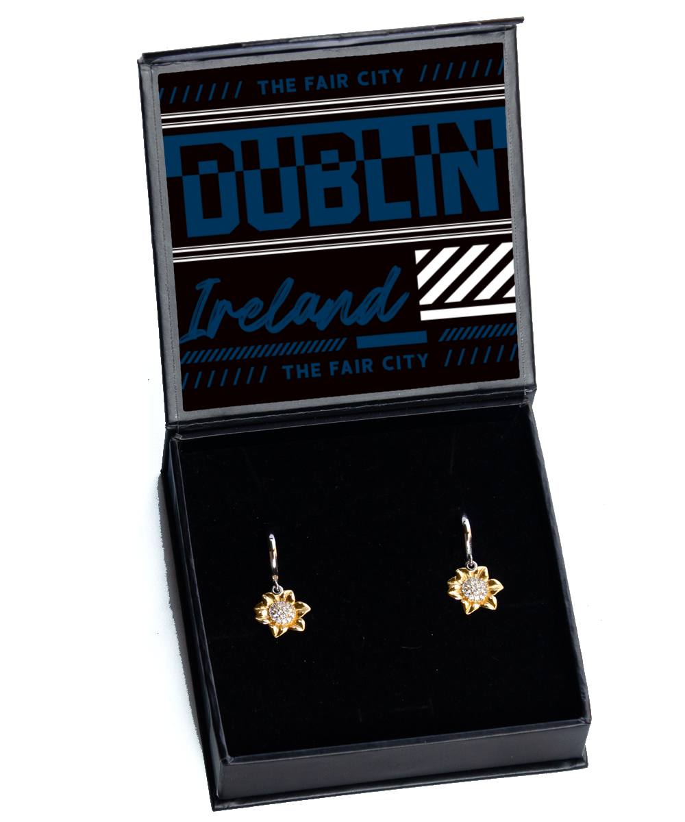 Dublin,  Sunflower Earrings. Model 60083