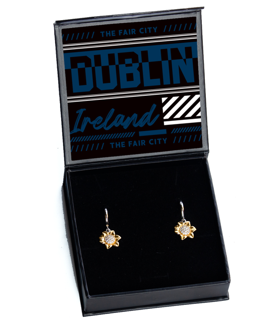 Dublin,  Sunflower Earrings. Model 60083