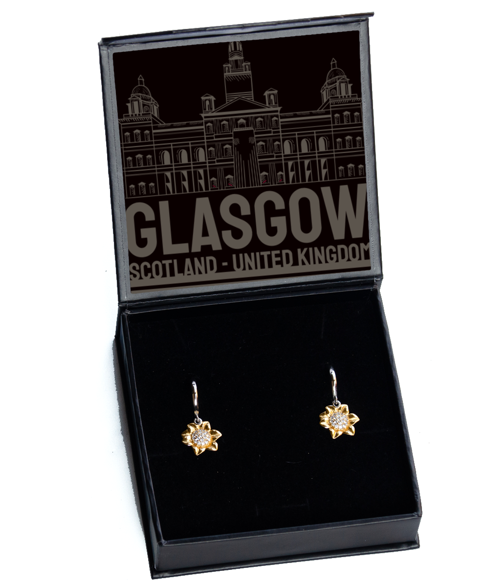 Glasgow,  Sunflower Earrings. Model 60083