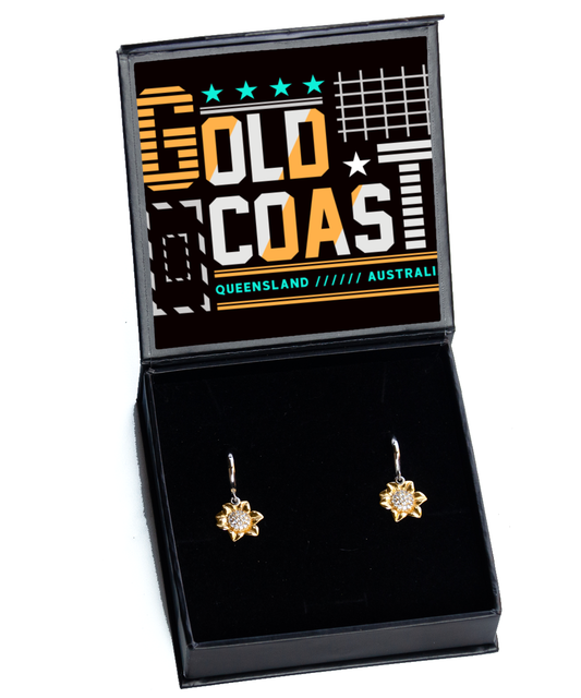 Gold Coast,  Sunflower Earrings. Model 60083