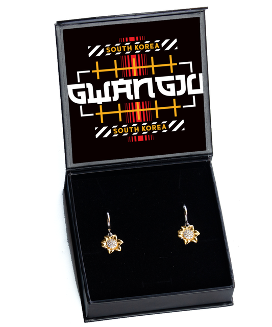 Gwangju,  Sunflower Earrings. Model 60083