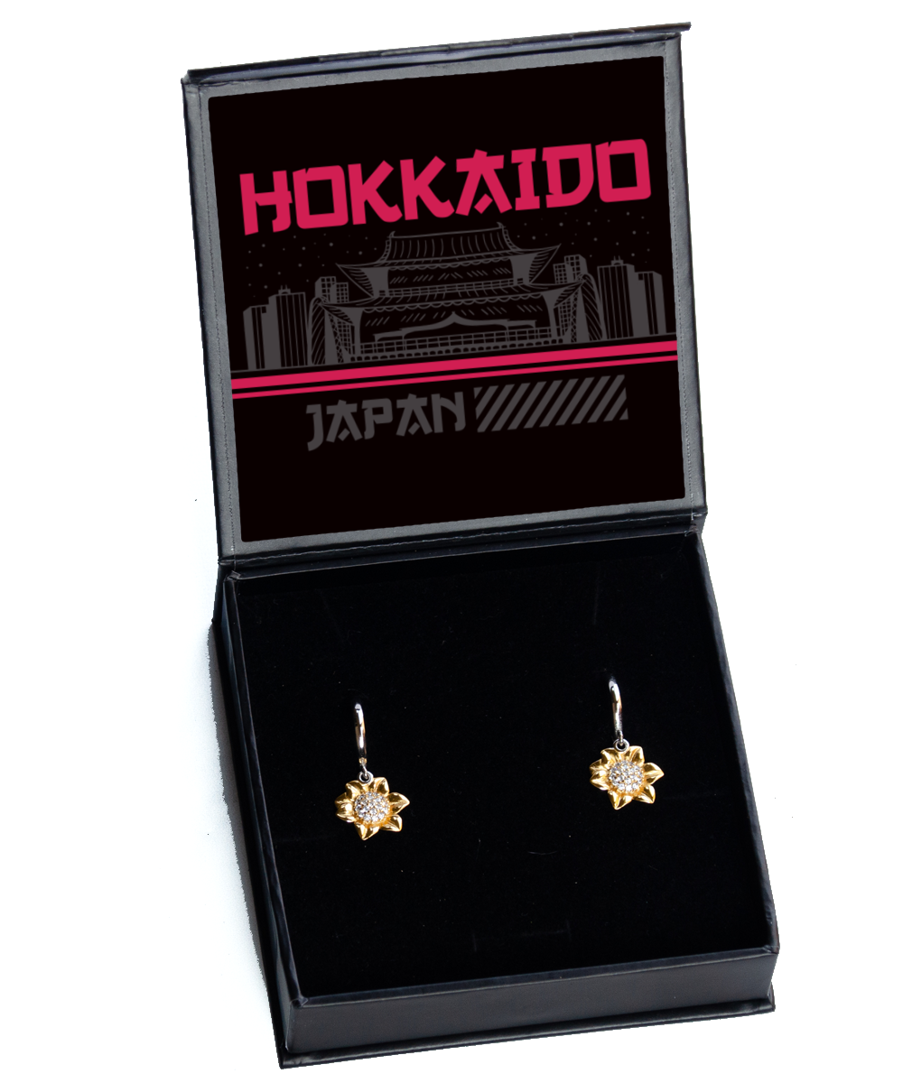 Hokkaido,  Sunflower Earrings. Model 60083