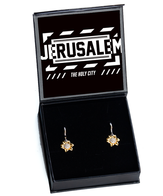 Jerusalem,  Sunflower Earrings. Model 60083