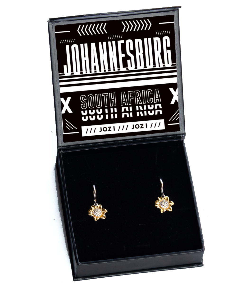 Johannesburg,  Sunflower Earrings. Model 60083