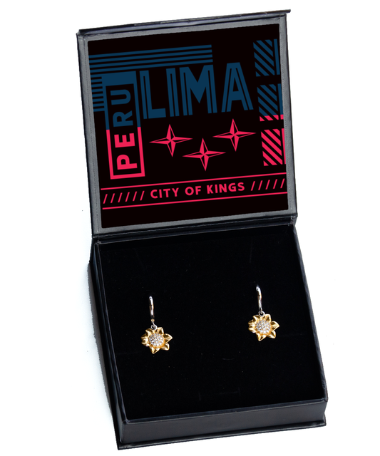 Lima,  Sunflower Earrings. Model 60083