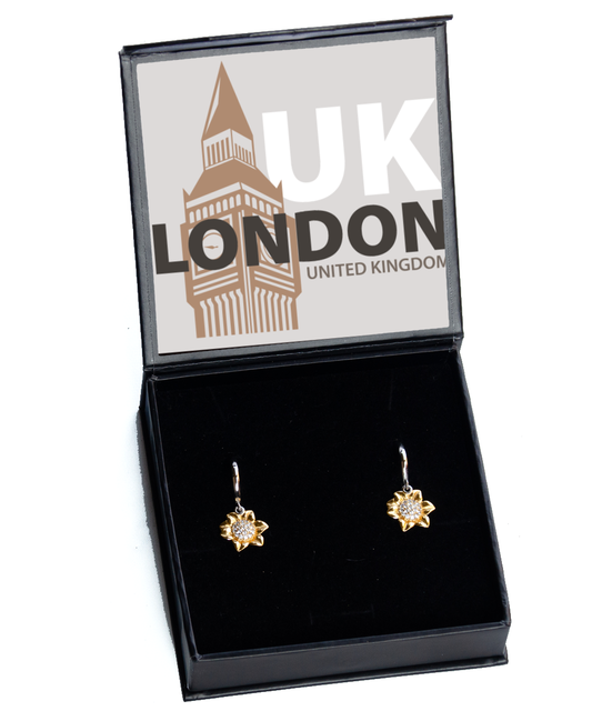 London 2,  Sunflower Earrings. Model 60083