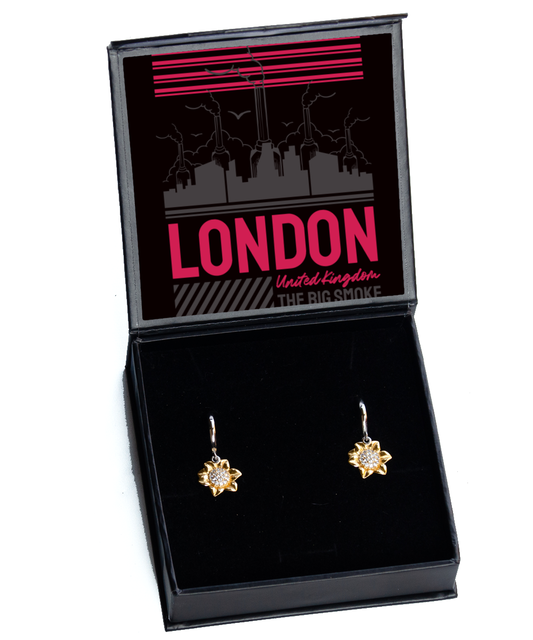 London,  Sunflower Earrings. Model 60083