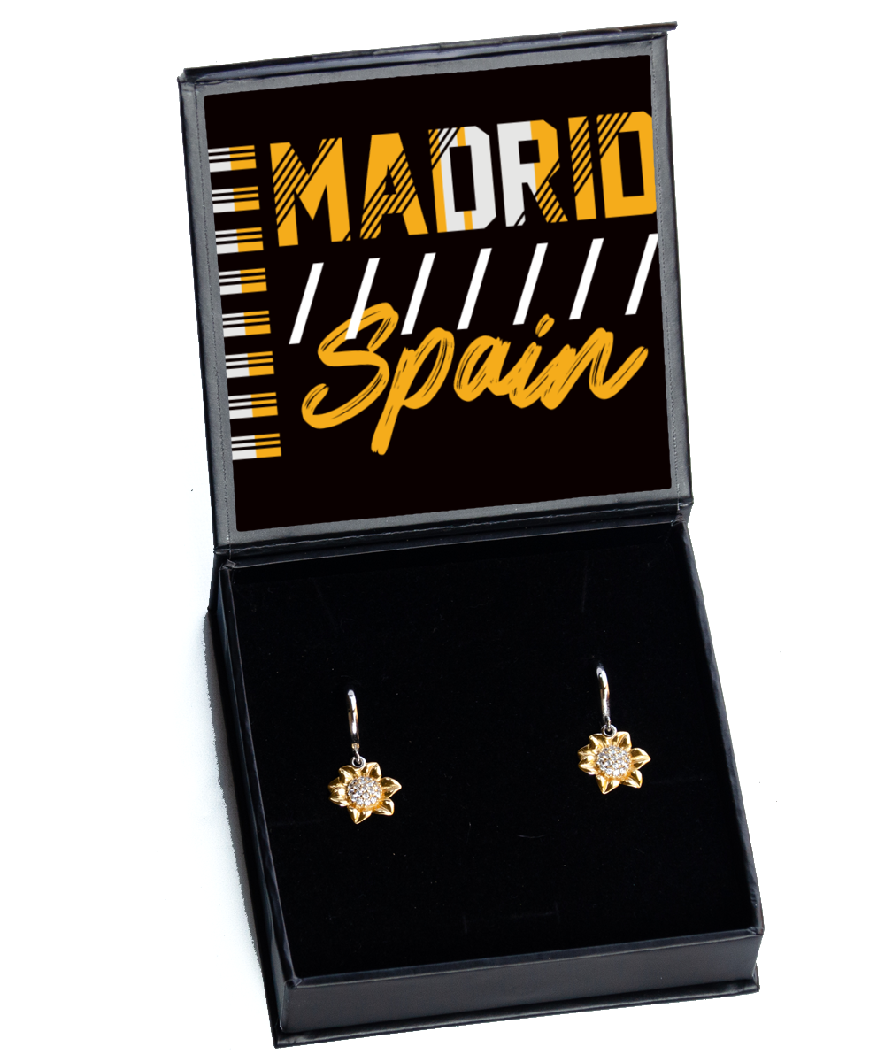 Madrid,  Sunflower Earrings. Model 60083
