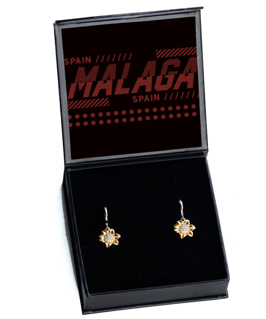 Malaga,  Sunflower Earrings. Model 60083