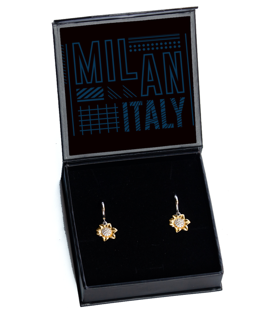 Milan,  Sunflower Earrings. Model 60083