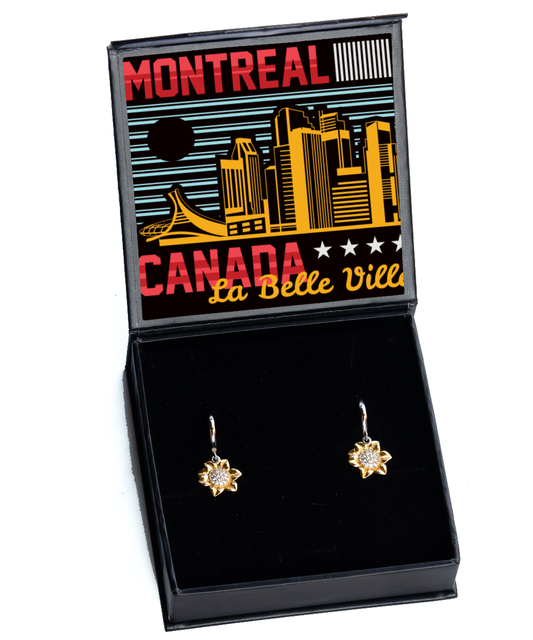 Montreal,  Sunflower Earrings. Model 60083
