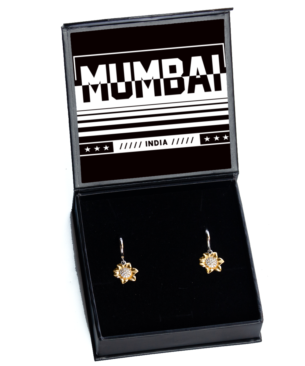 Mumbai,  Sunflower Earrings. Model 60083