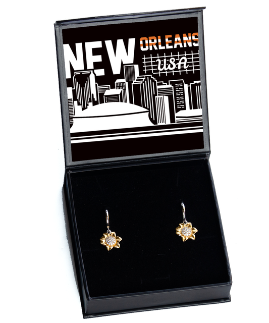 New Orleans,  Sunflower Earrings. Model 60083