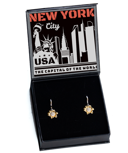 New York 2,  Sunflower Earrings. Model 60083